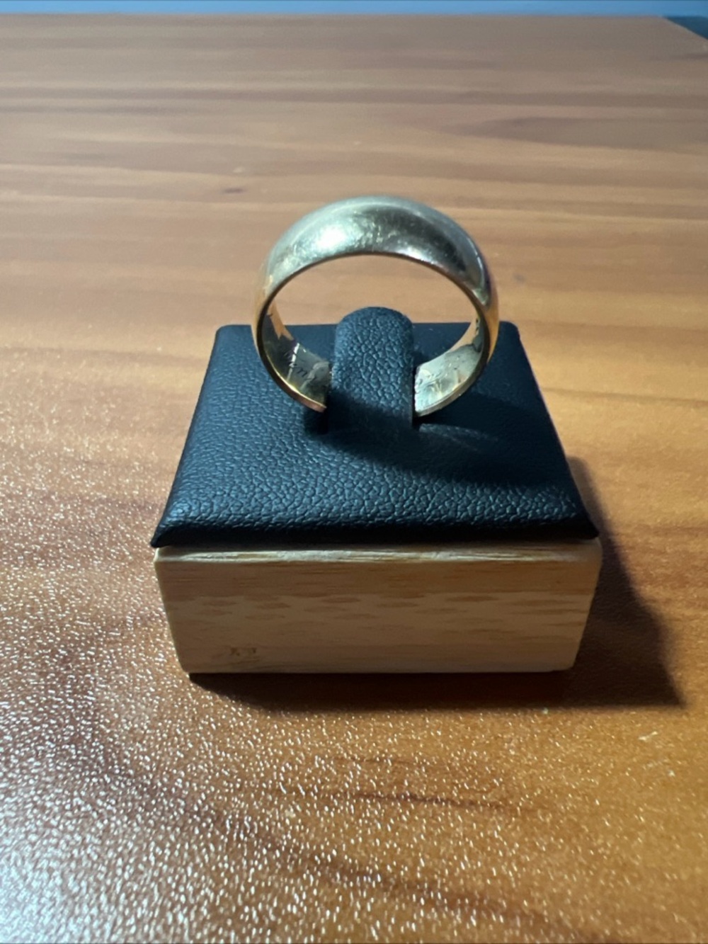 VTG Estate 18k Yellow Gold 7mm Women Wedding Comfort Band Dome Ring 8.5g Sz 7.75
